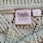 Thumbnail for Chandail en tricot de coton biologique 😍🌎 Twik Simons, vert menthe, taille L