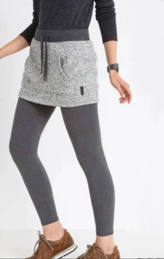 Roots Mini Skirt‎ Marled Gray Fleece Small Roots seconde main