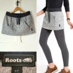 Thumbnail for Roots Mini Skirt‎ Marled Gray Fleece Small