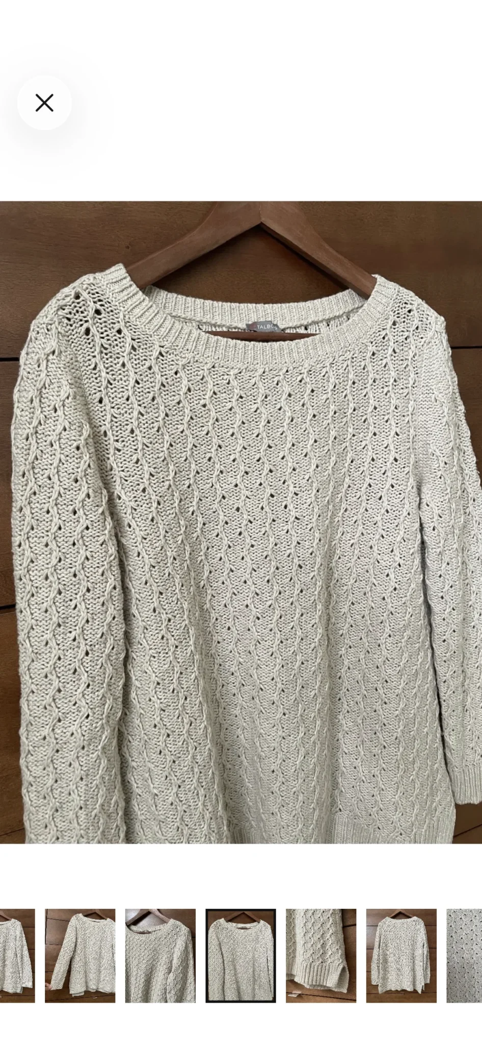 Image for Jumper – cable-knit cotton and wool jumper