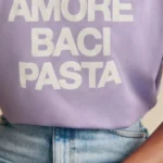 Thumbnail for 🌷T-shirt Amore, Baci, Pasta - Sézane