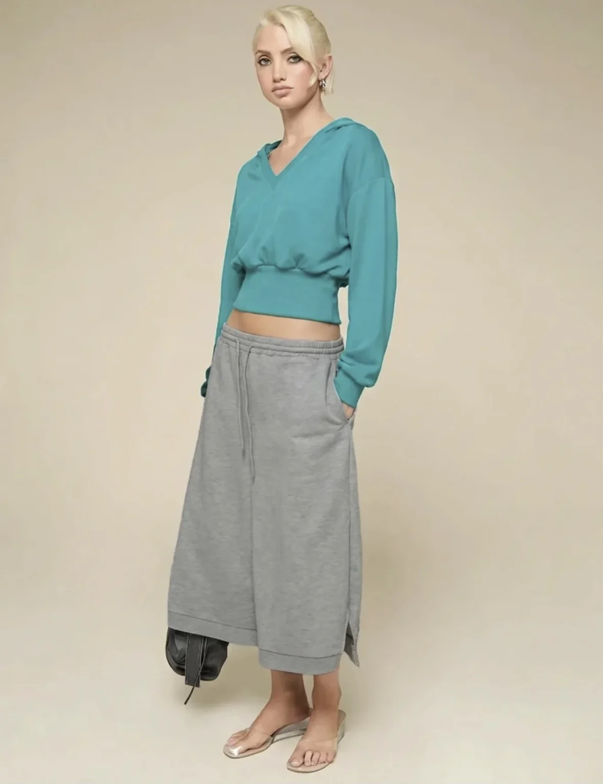 Featured image for Bermudas style jogging gris medium