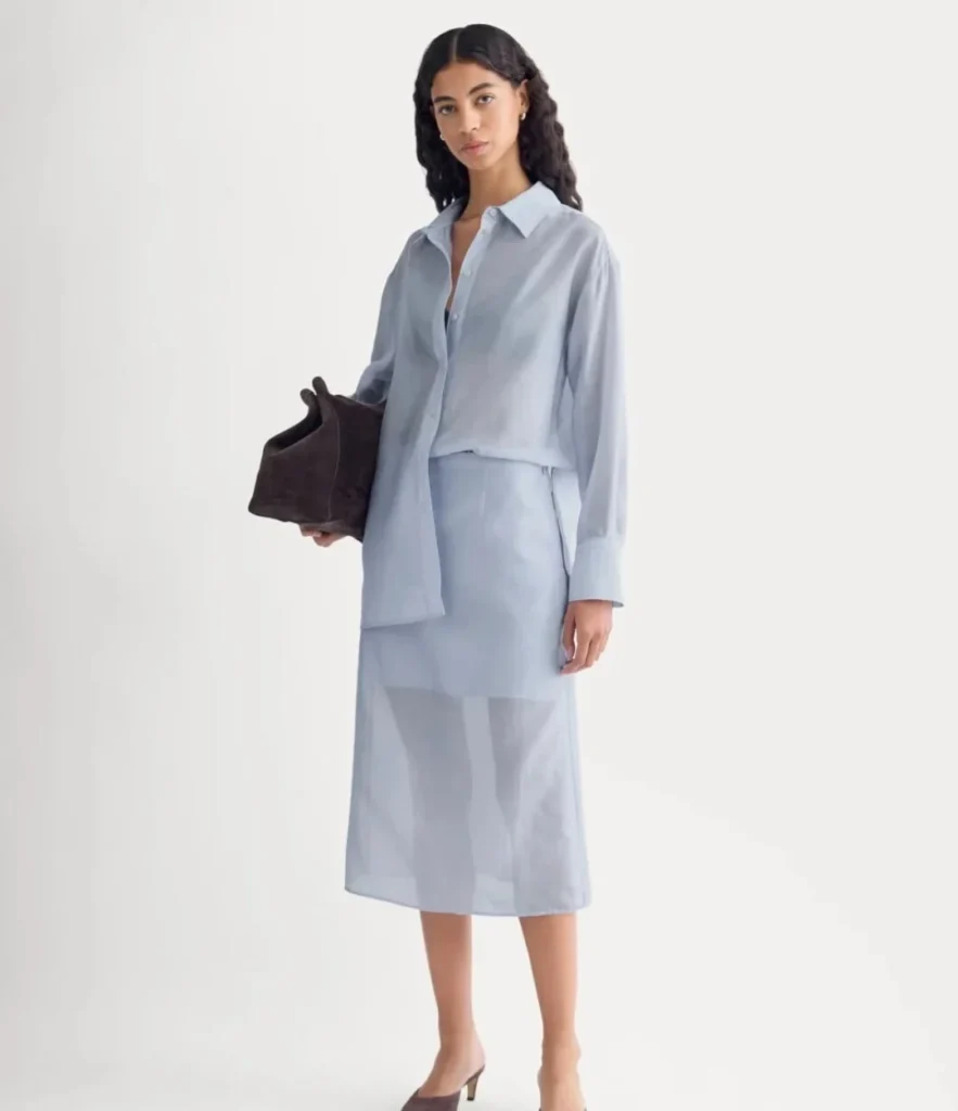 Featured image for Everlane silk and cotton skirt