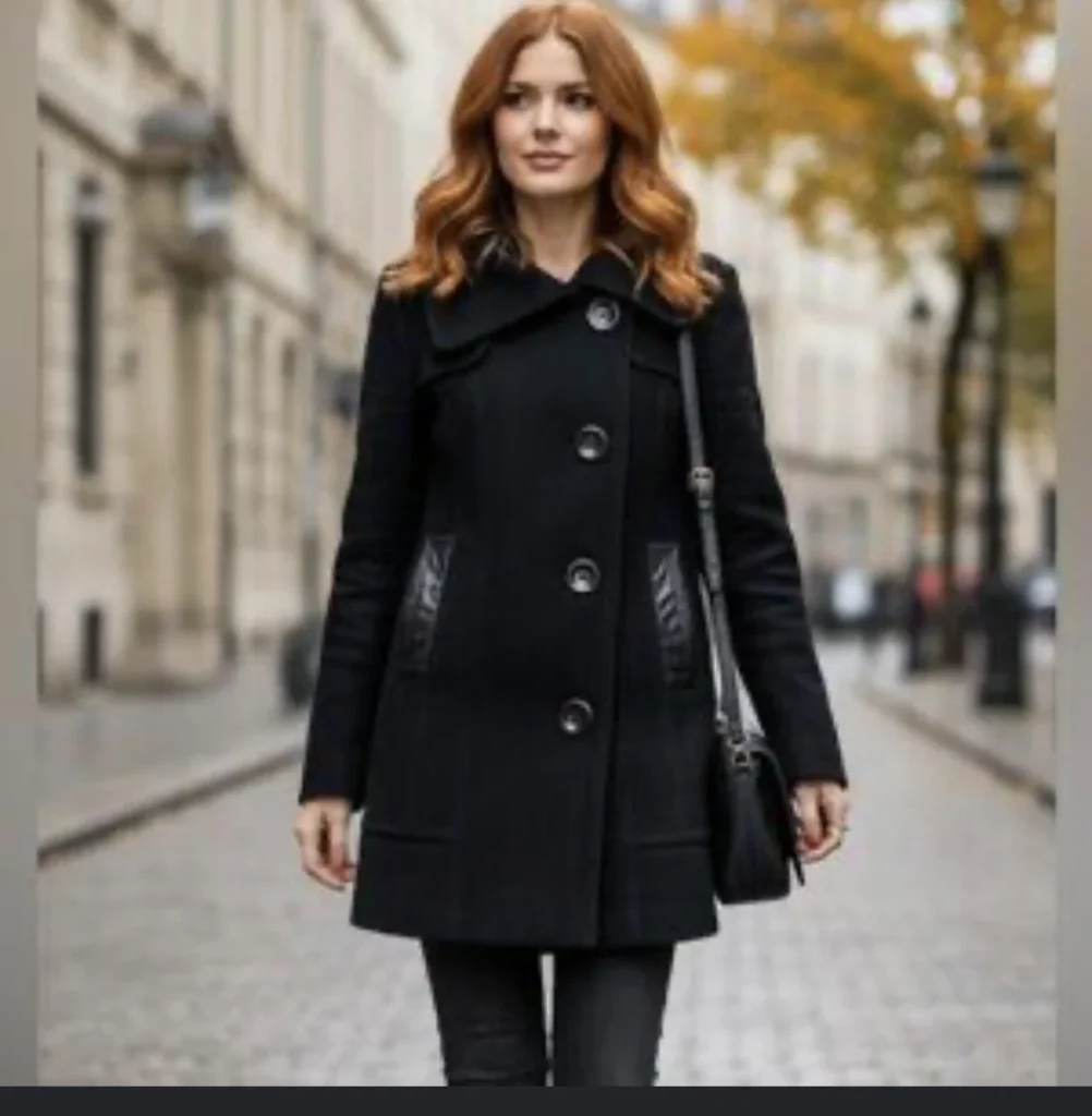 Featured image for Manteau caban col entonnoir