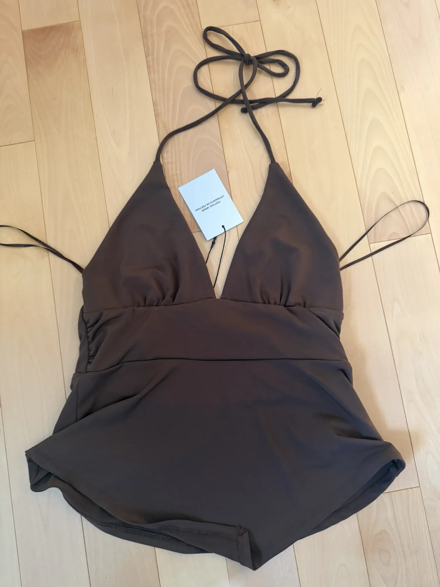 Image for Haut style sortie brun chocolat medium