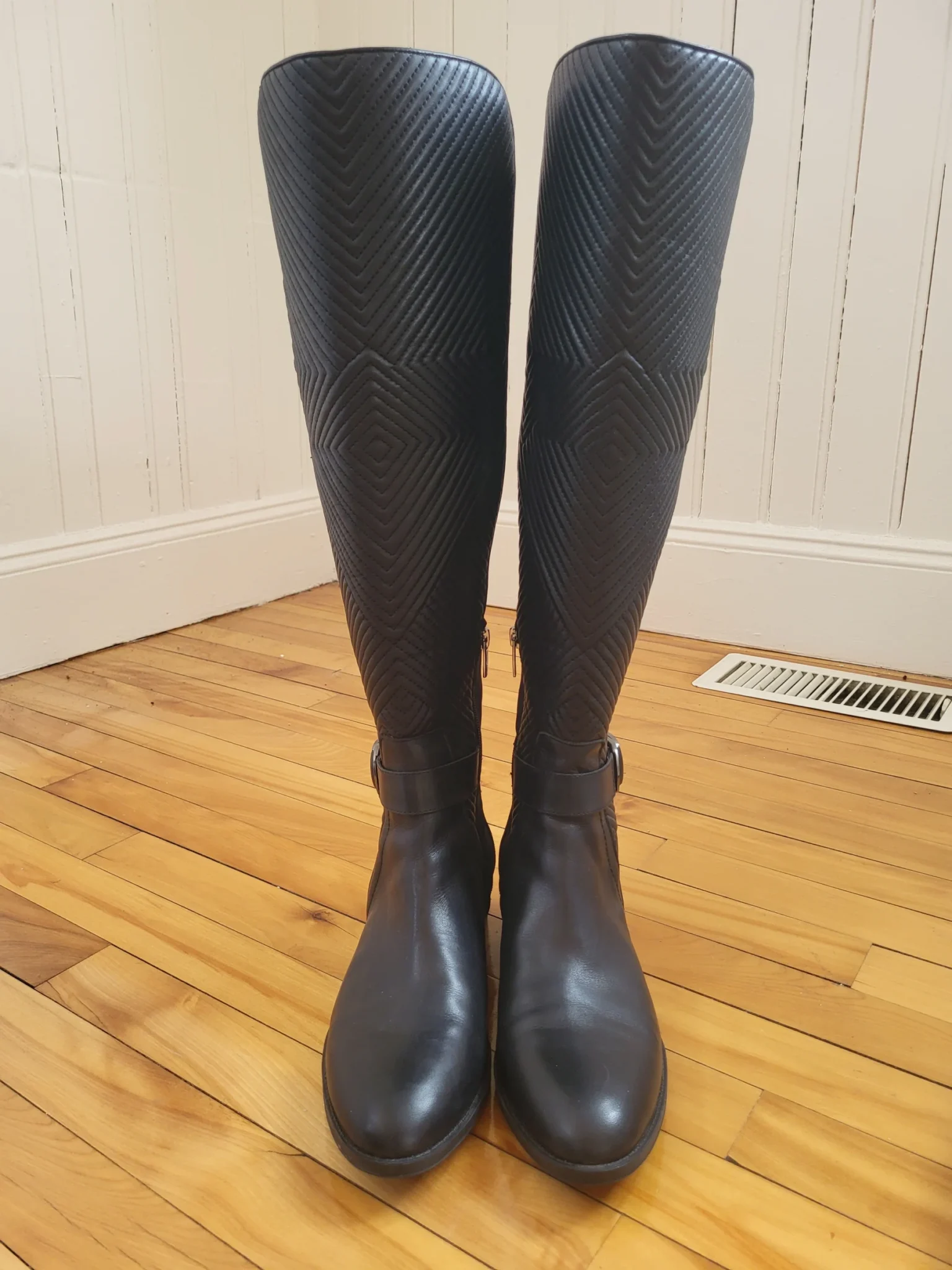 Image for Over the knee boots Black leather, Vince Camuto Pordalia style, size 10