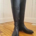 Thumbnail for Over the knee boots Black leather, Vince Camuto Pordalia style, size 10