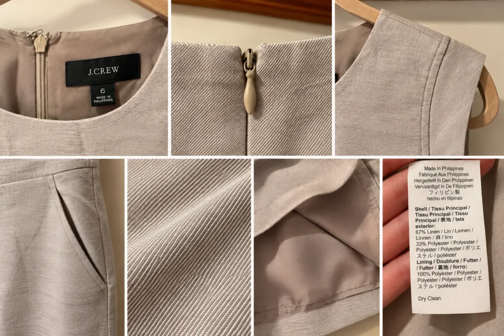 Image for J.Crew | Fitted linen dress – Size 6
