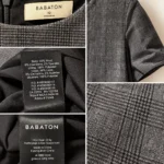 Thumbnail for Babaton (Aritzia) | Robe droite à carreaux gris en laine et cachemire – Taille 10
