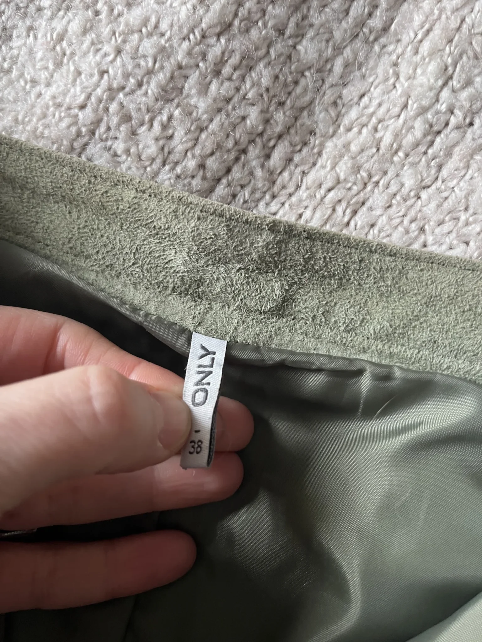 Image for Jupe verte suede véritable