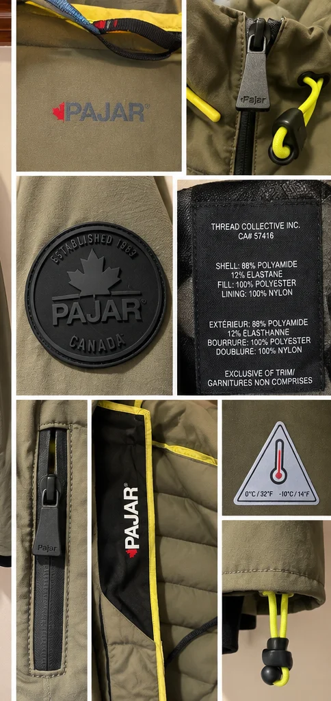 Image for Pajar Canada | Manteau hybride matelassé kaki avec capuchon