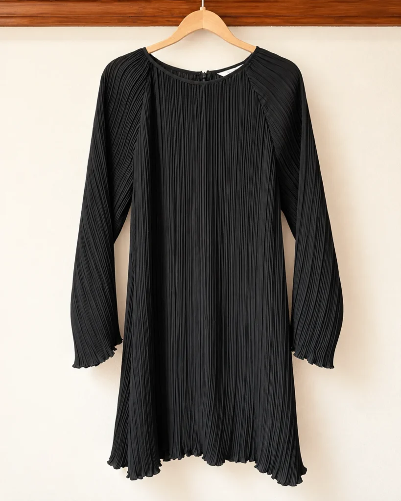 Featured image for Part Two | Robe noire plissée manches longues – Taille 36