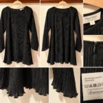Thumbnail for Part Two | Robe noire plissée manches longues – Taille 36
