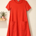 Featured thumbnail for COS | Robe rouge orangé à poches – Taille XS