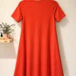Thumbnail for COS | Robe rouge orangé à poches – Taille XS