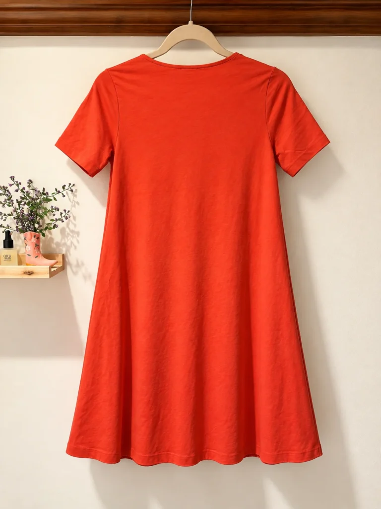 Image for COS | Robe rouge orangé à poches – Taille XS