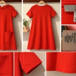 Thumbnail for COS | Robe rouge orangé à poches – Taille XS