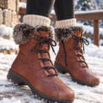 Featured thumbnail for Winter Boots Blondo Waterproof AquaProtect, Cognac Brown Leather, Size 8
