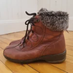 Thumbnail for Winter Boots Blondo Waterproof AquaProtect, Cognac Brown Leather, Size 8