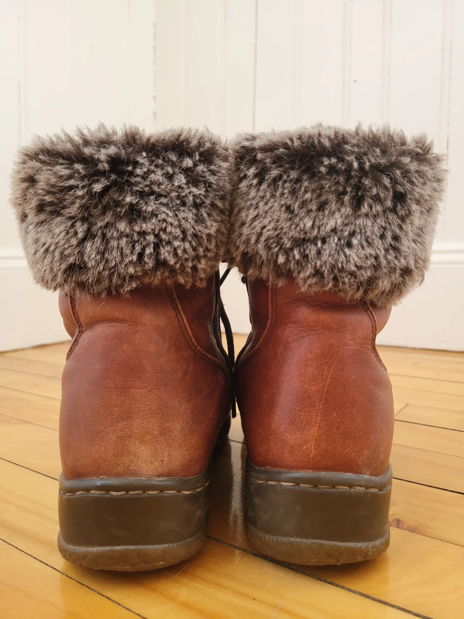 Image for Winter Boots Blondo Waterproof AquaProtect, Cognac Brown Leather, Size 8