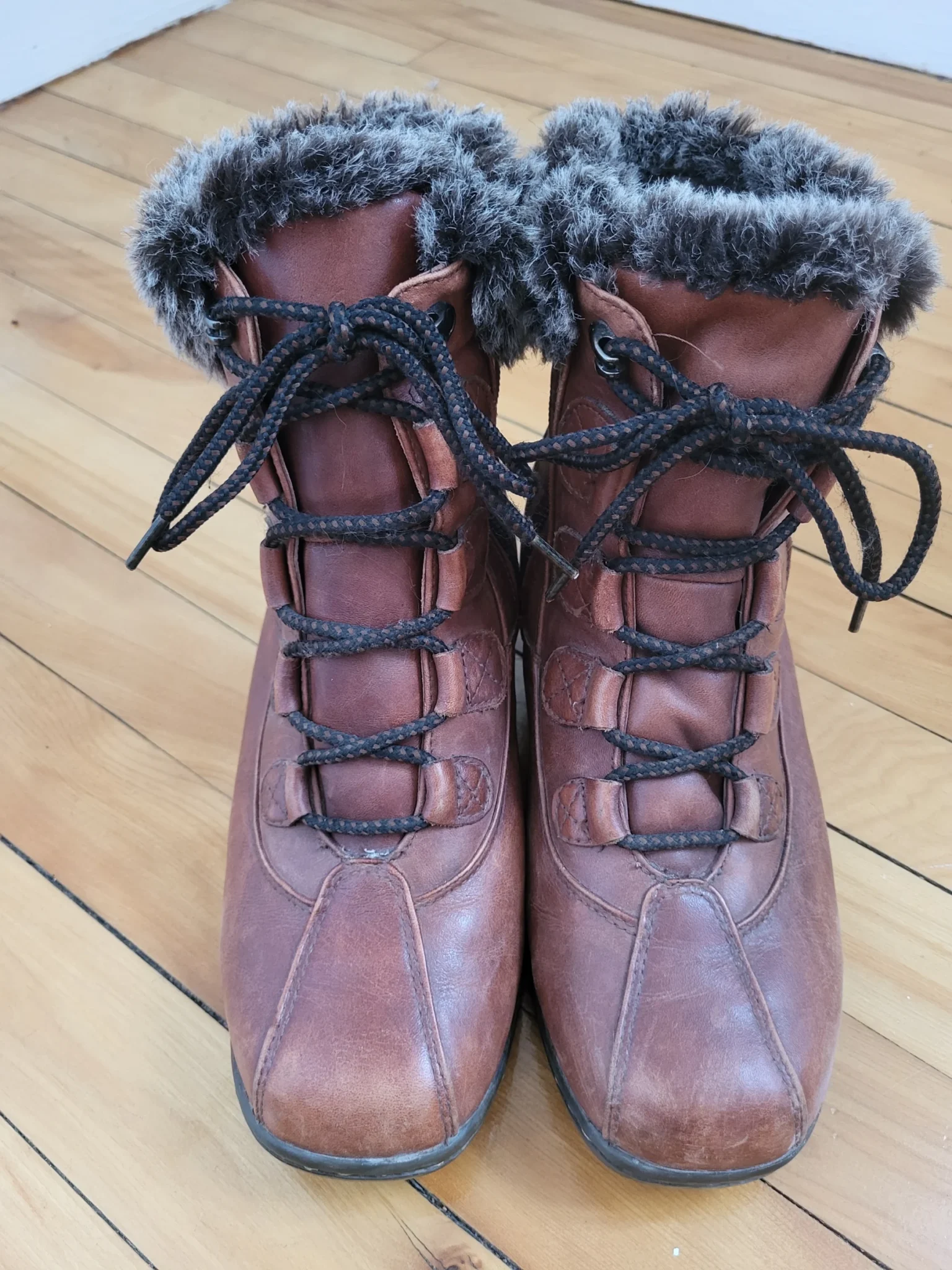 Image for Winter Boots Blondo Waterproof AquaProtect, Cognac Brown Leather, Size 8