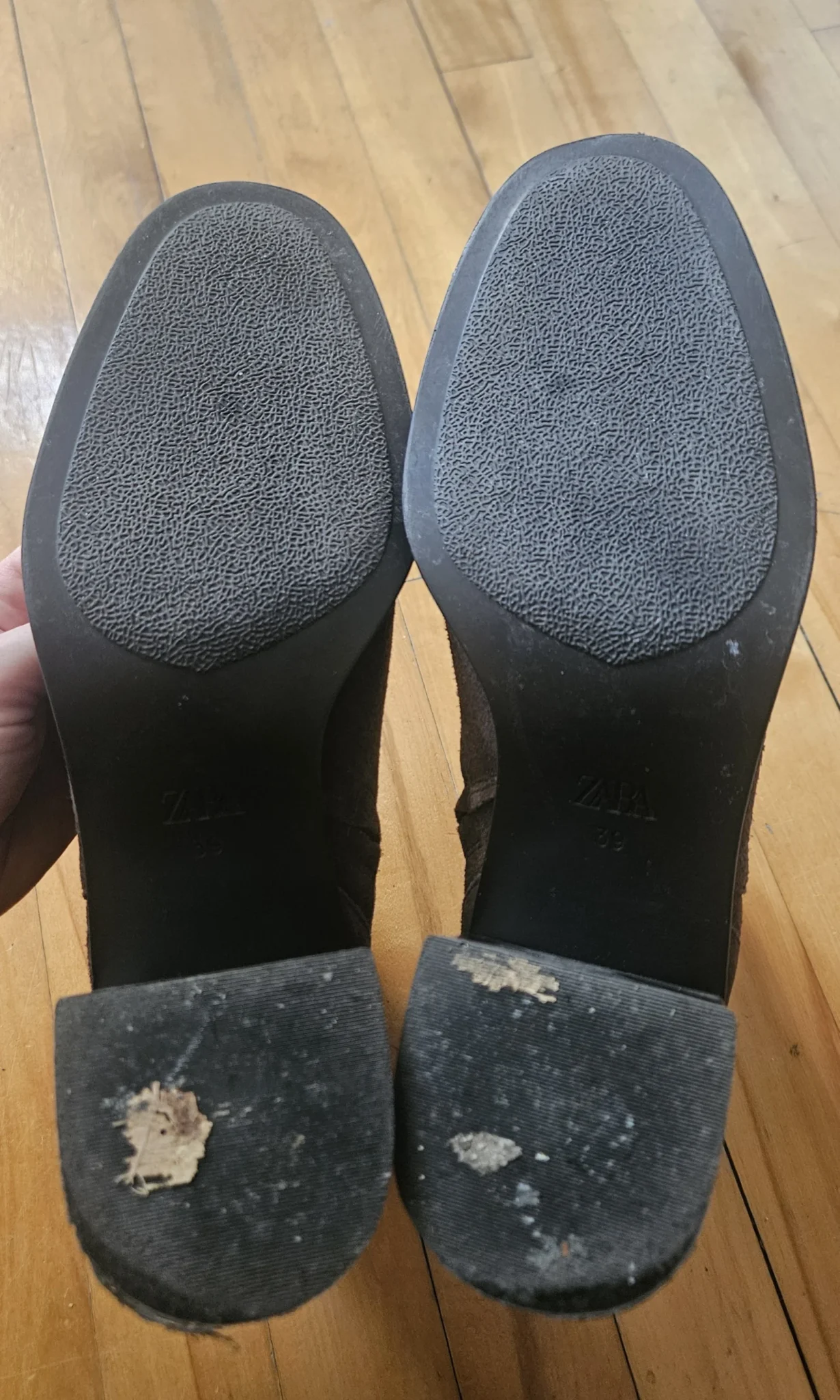 Image for 🌷Bottines en croûte de cuir - Zara