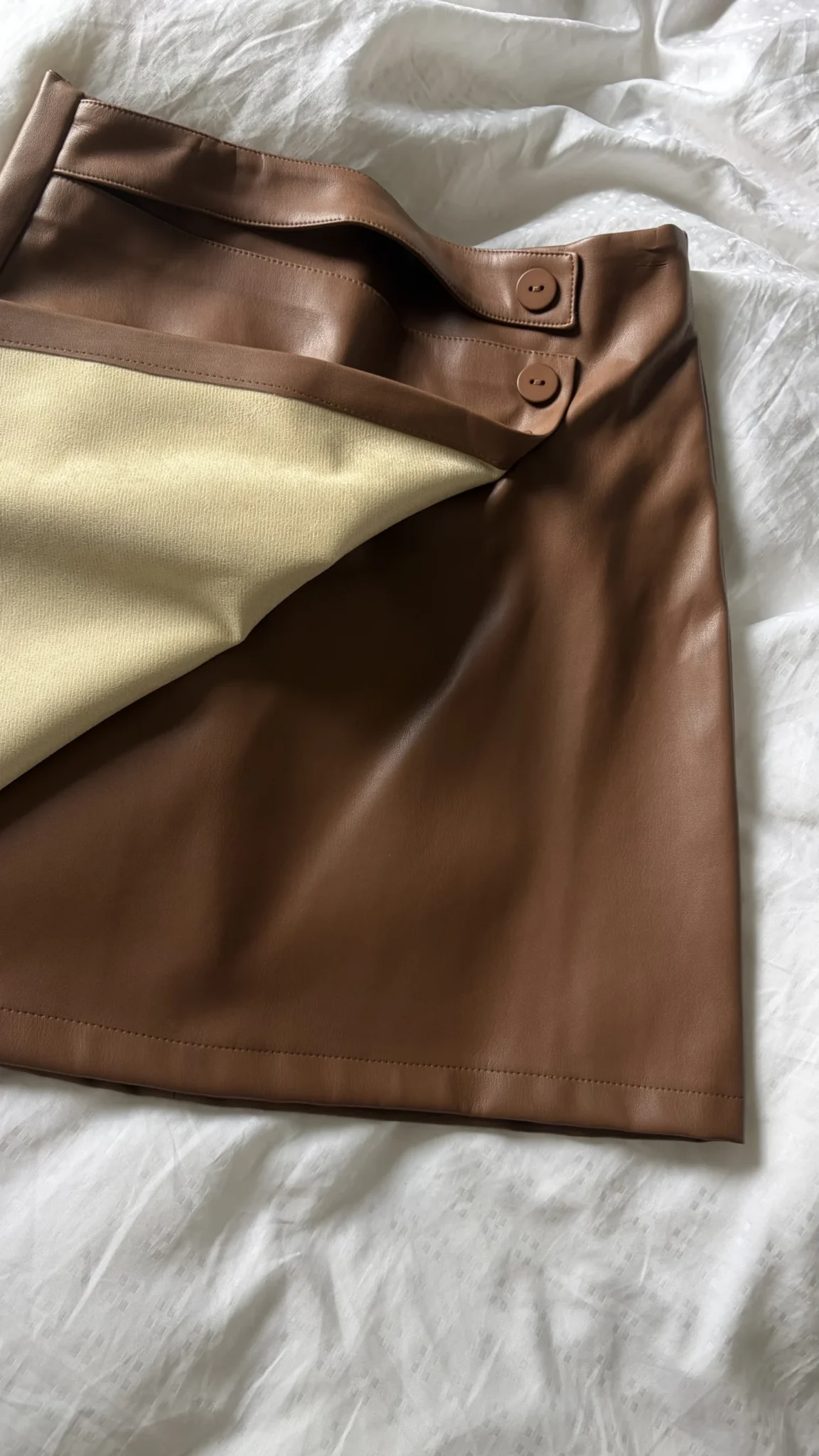 Image for Faux leather skirt