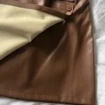 Thumbnail for Faux leather skirt