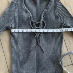 Thumbnail for Y2K charcoal knitted jumper