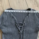 Thumbnail for Y2K charcoal knitted jumper