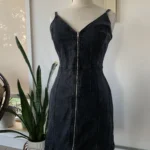 Featured thumbnail for Black denim dress