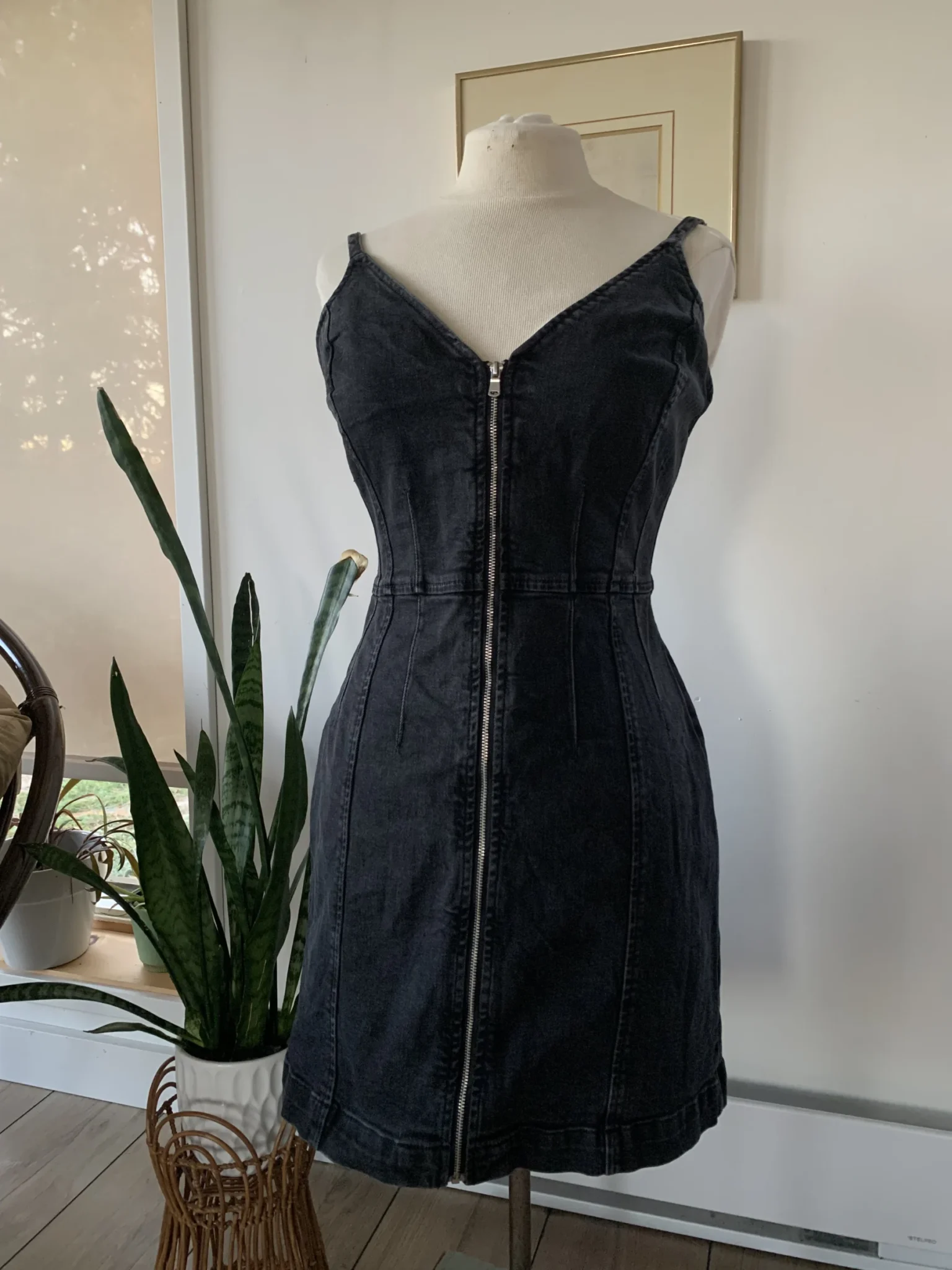 Featured image for Black denim dress