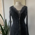 Thumbnail for Black denim dress