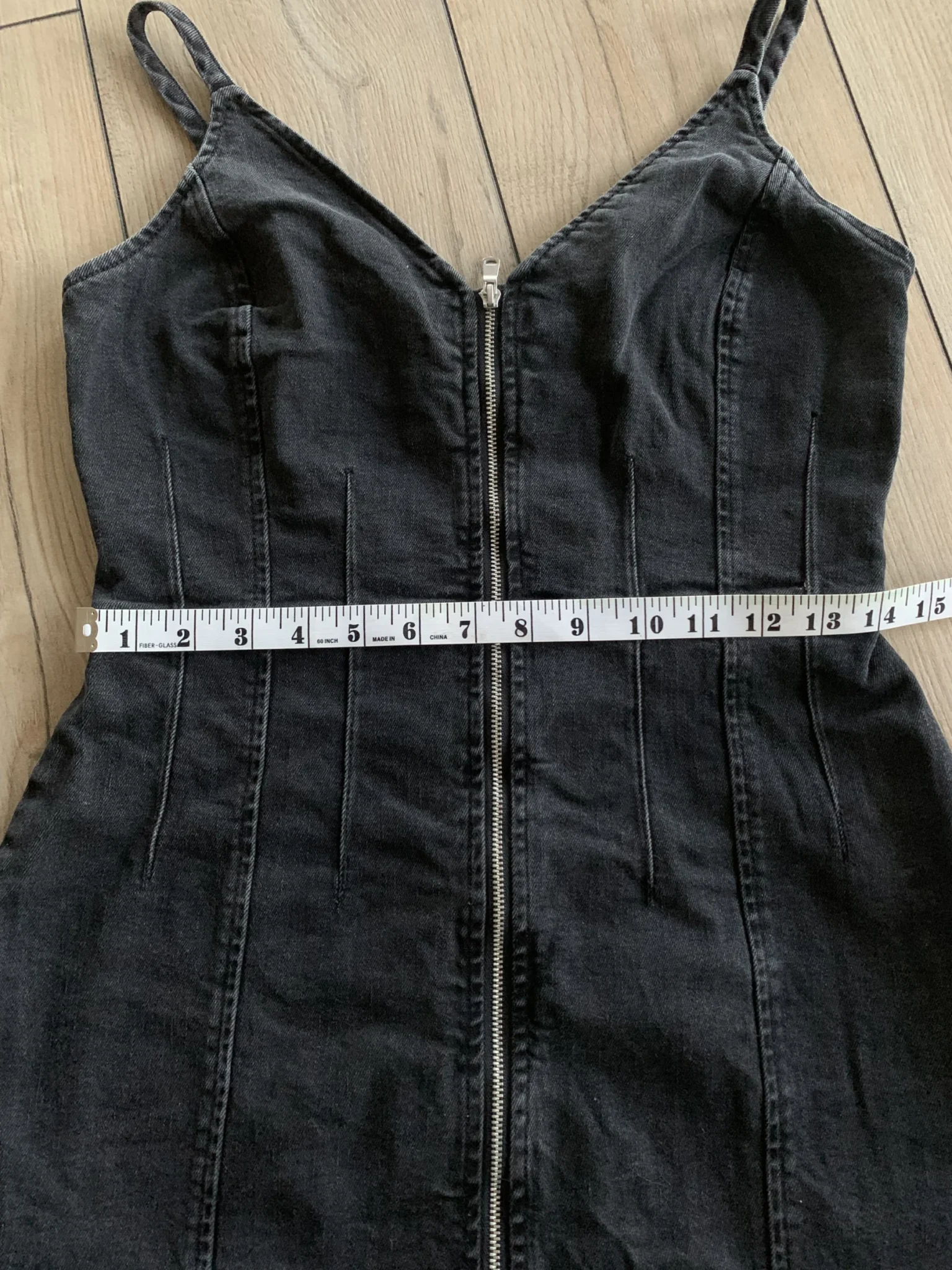 Image for Black denim dress