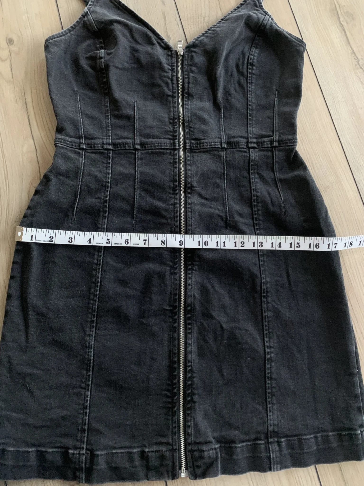 Image for Black denim dress