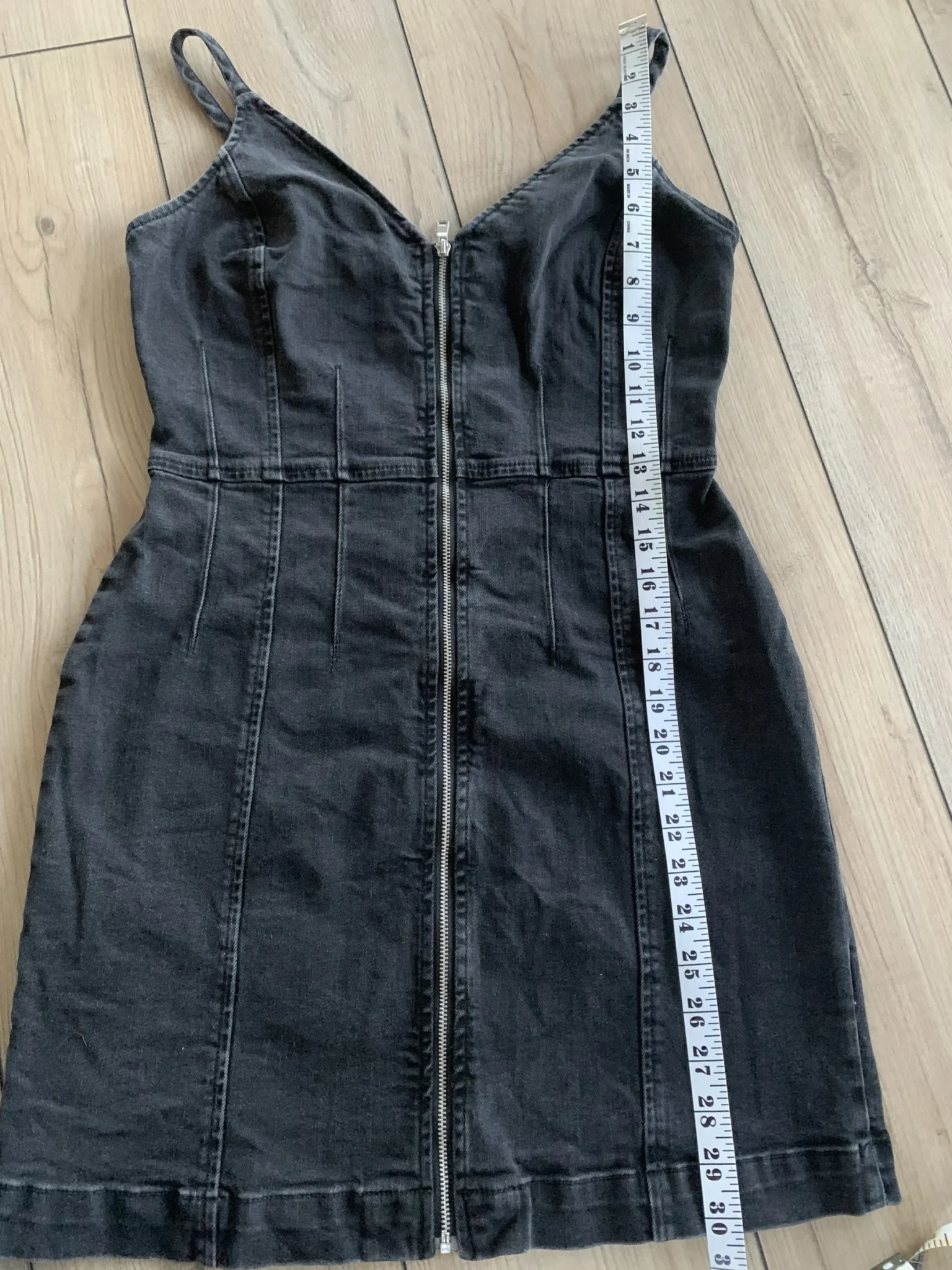 Image for Black denim dress