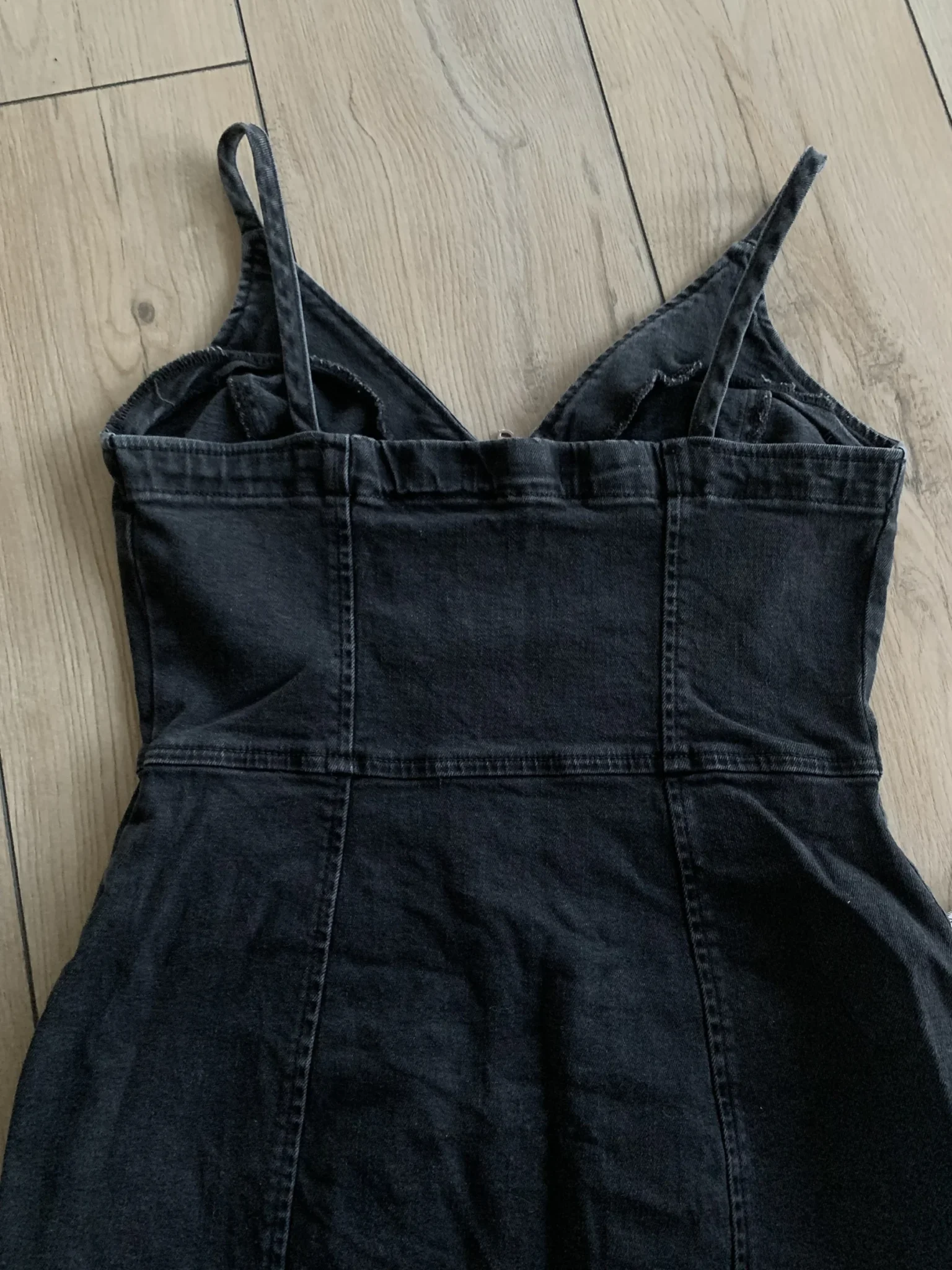 Image for Black denim dress