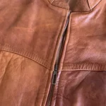 Thumbnail for Vintage cognac-coloured leather jacket