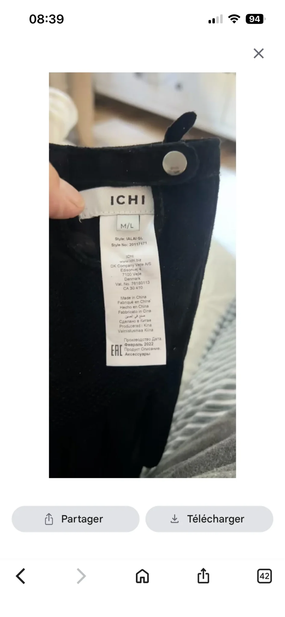 Image for ICHI black suede – Size M/L (in perfect condition)