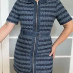 Featured thumbnail for Robe Jason Wu taille L Jean et tweed bleu