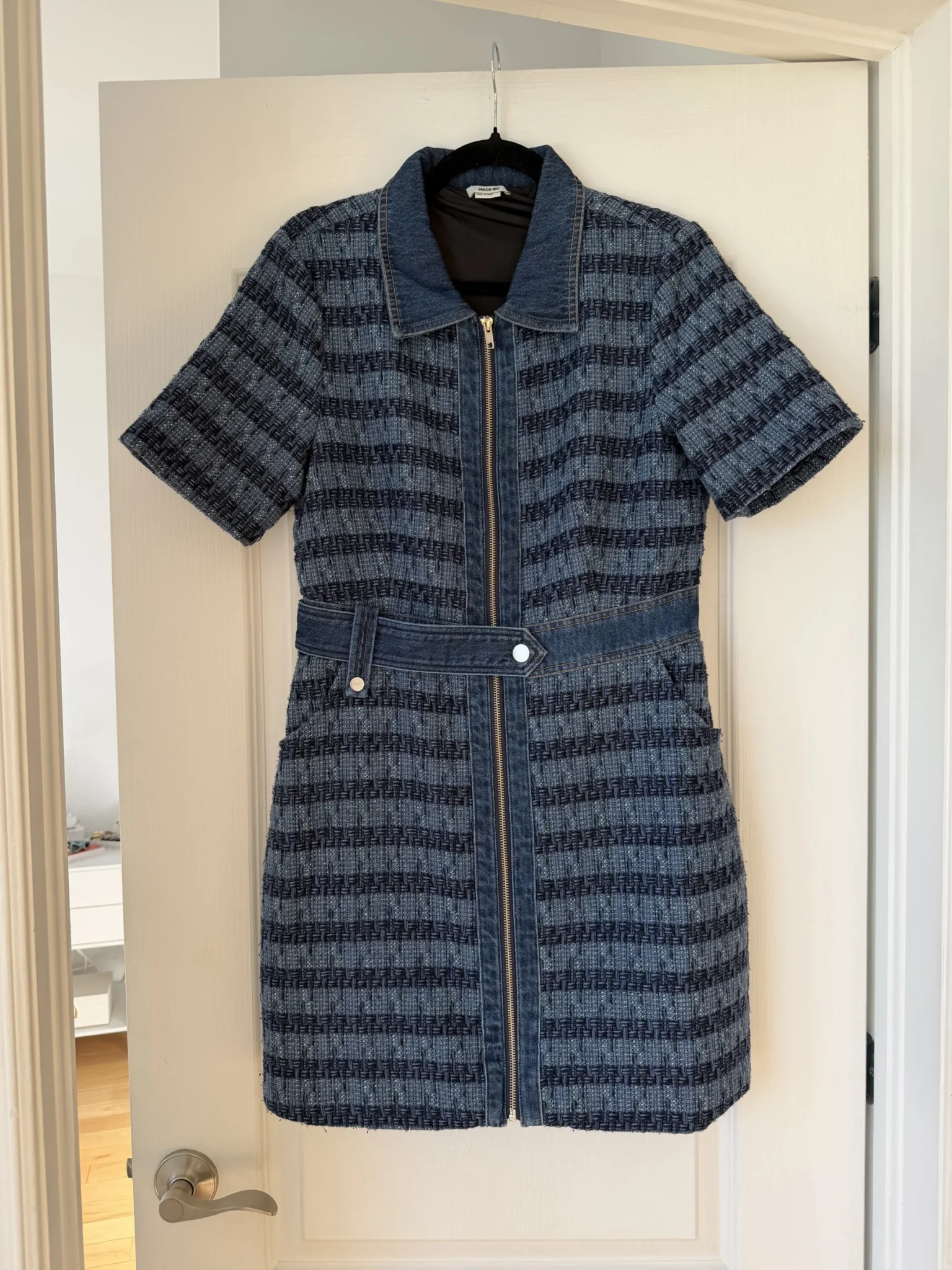 Image for Robe Jason Wu taille L Jean et tweed bleu
