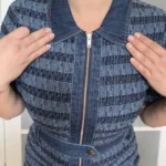 Thumbnail for Robe Jason Wu taille L Jean et tweed bleu