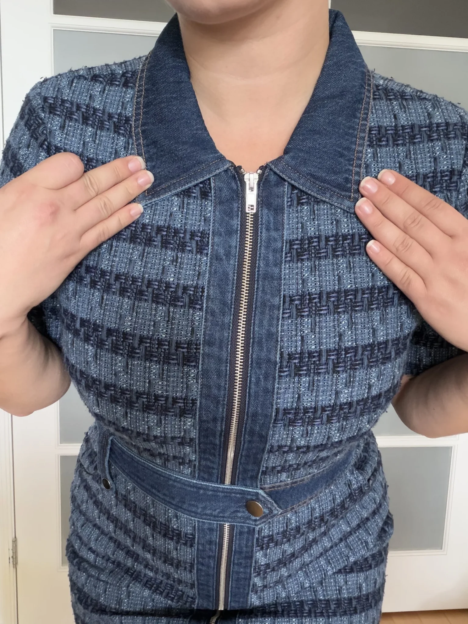 Image for Robe Jason Wu taille L Jean et tweed bleu
