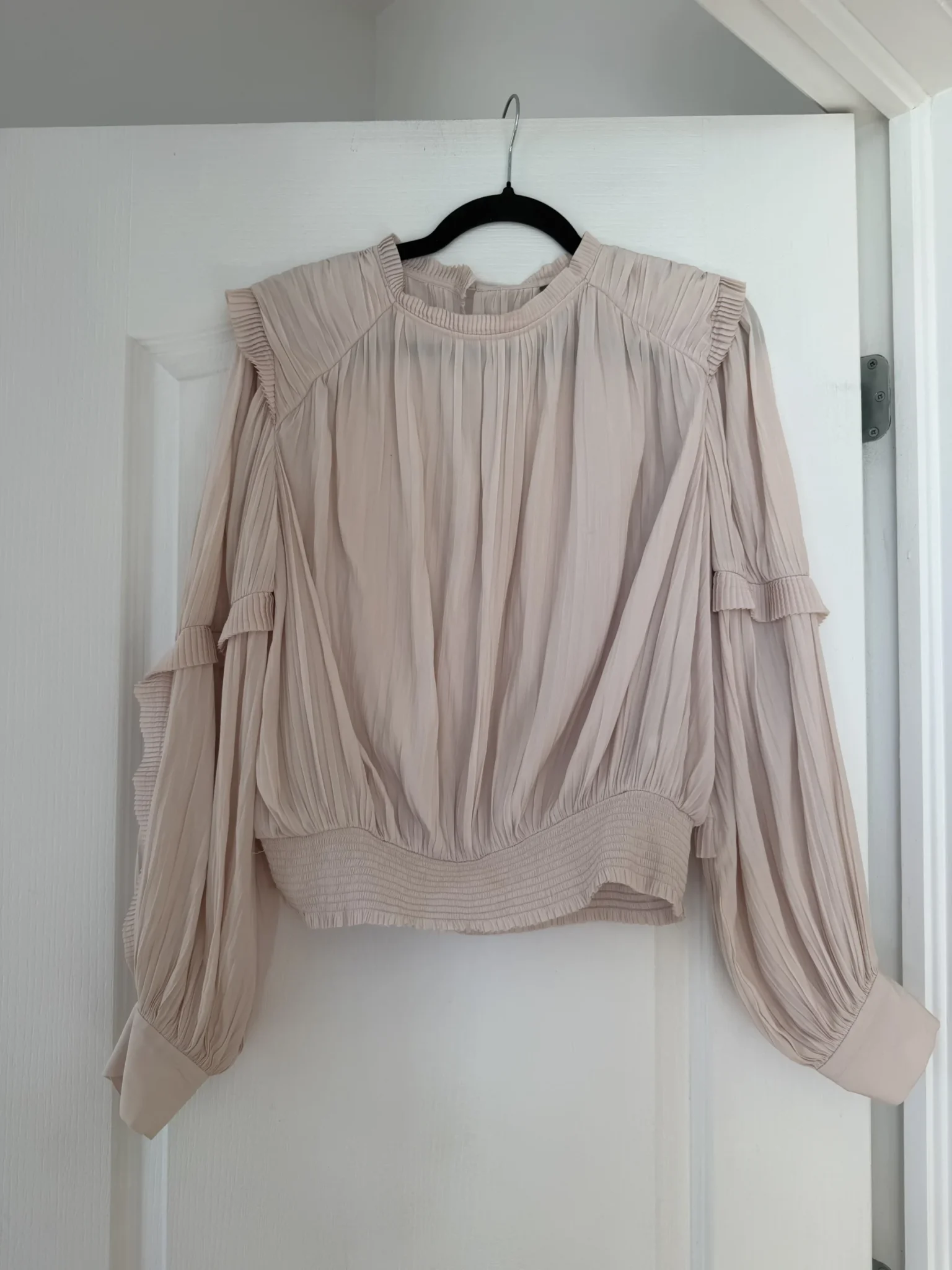Image for Blouse Joie taille L manches bouffantes rose pale