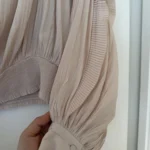Thumbnail for Blouse Joie taille L manches bouffantes rose pale