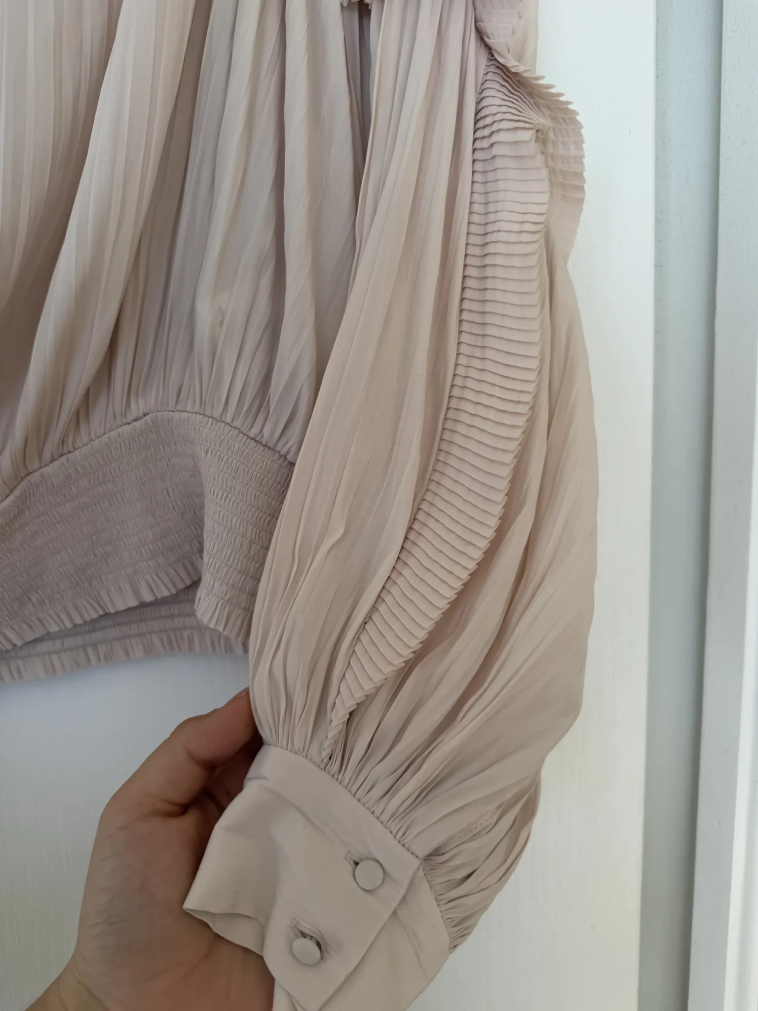 Image for Blouse Joie taille L manches bouffantes rose pale