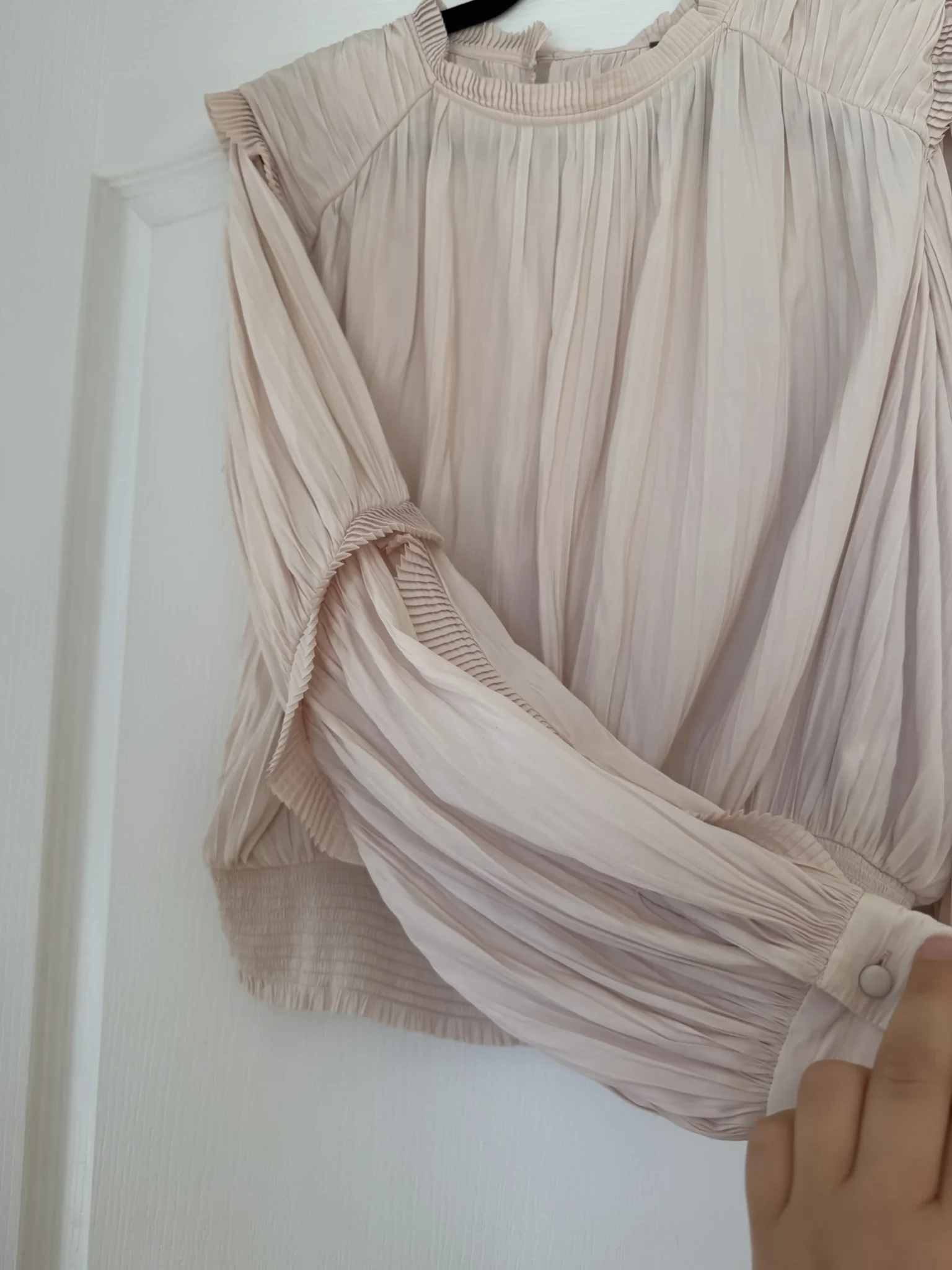 Image for Blouse Joie taille L manches bouffantes rose pale