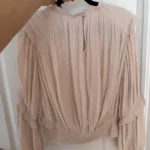 Thumbnail for Blouse Joie taille L manches bouffantes rose pale