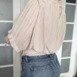 Thumbnail for Blouse Joie taille L manches bouffantes rose pale