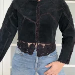 Thumbnail for Haut en cuir Vintage - Marie Clair taille M noir